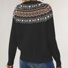 Dame Strikket Retro Rund Hals Løs Pullover Genser