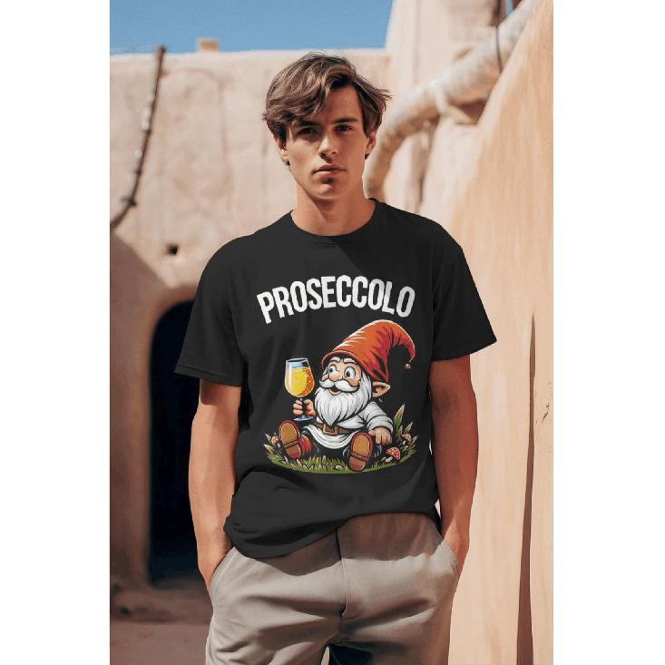 Funny Prosecco Print T-Shirt | Exclusive "Prosecco Nano" Slogan Design for Prosecco Lovers, Casual Style, All-Season Wear, Perfect Gift