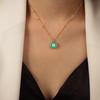 Meier New Retro Chic Titanium Steel Gold-plated Enamel Devil's Eye Pendant Necklace