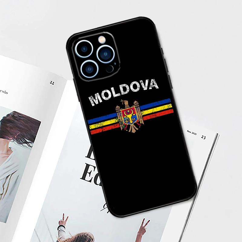 Moldova Flag Case For iPhone 17 Pro Max 14 13 12 11 15 16 Pro Max mini 15 Plus 16e 17 Air Phone Cover