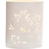 Decorative Table Lamp - GILDE - Bird Motif On Tree - White Porcelain - H 20 Cm - E14 Socket