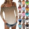 Women's T Shirt Tee Print  Off The Shoulder Tops Cut Out 3/4 Sleeve  Sexy Fashion Regular Top