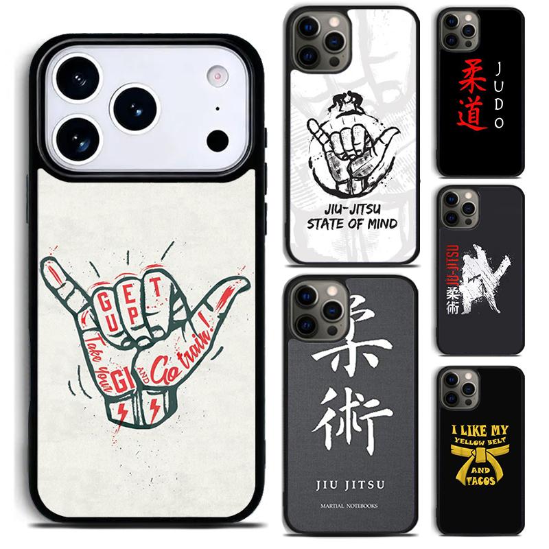 Judo BJJ Jiu Jitsu Phone Case for iPhone 17 16 15 Pro Max Air 14 13 12 11 Plus Shockproof Cover