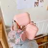 Compatible with Apple AirPods 1/1 Gen Bluetooth Earphone Protective Case Pro 1 Sweet Pink Earphone Case Heart Bracelet