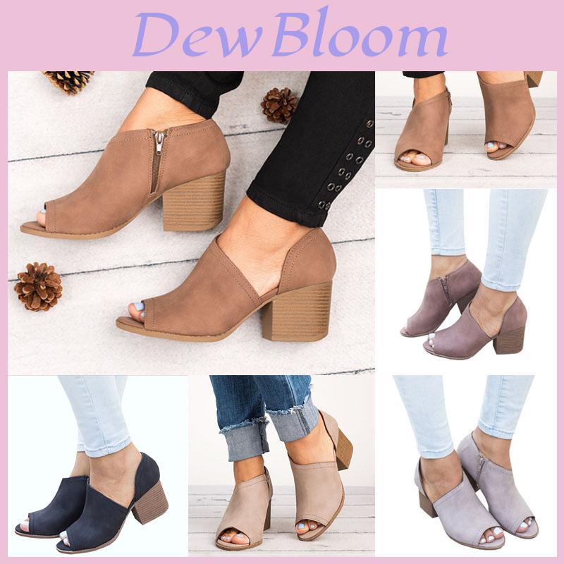 Elegant Fashion Women Spring Summer Sandals With Fish Mouth Hollow Out Design