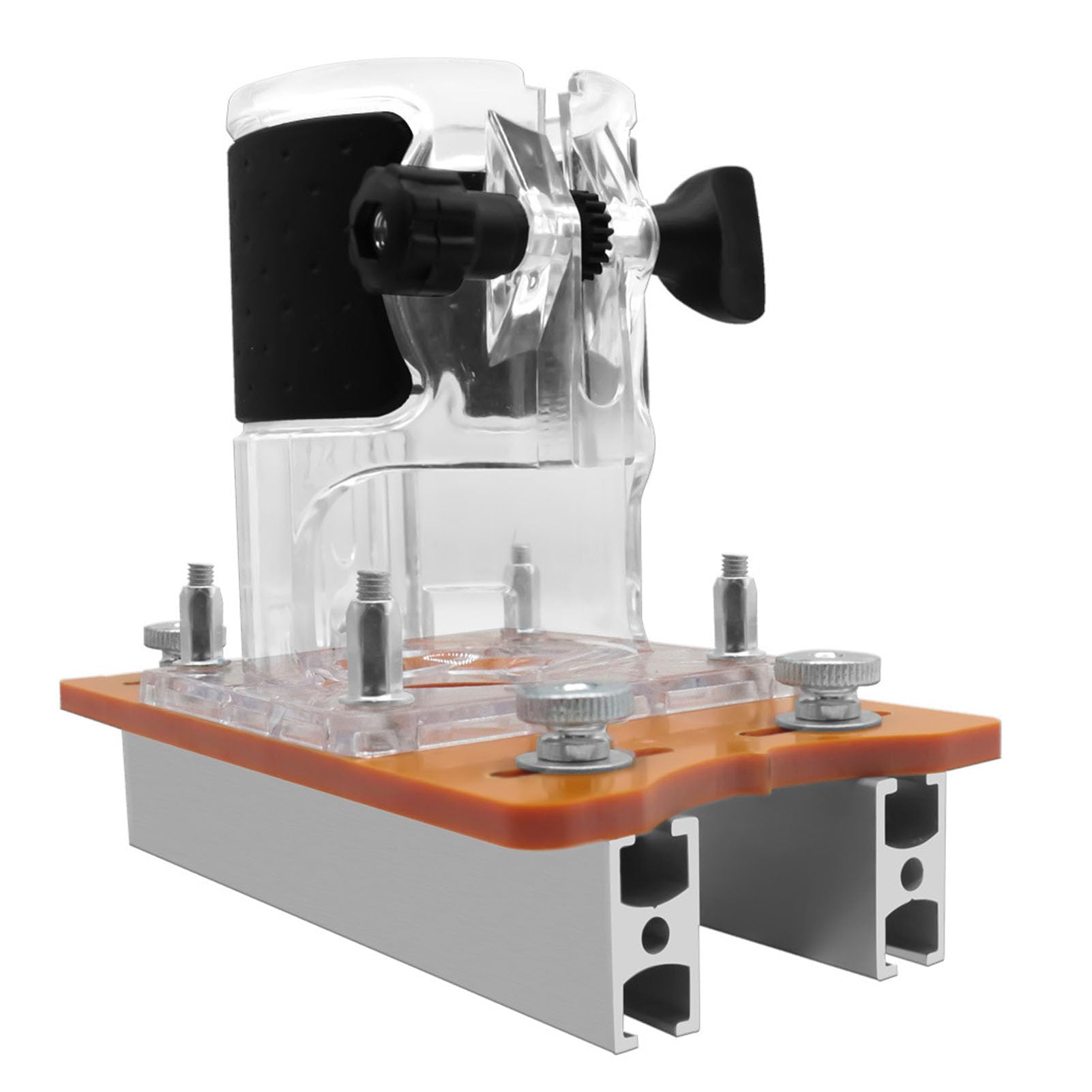 

Wood Trimmer Router Base, Aluminum Alloy Router Slotting Bracket for Woodworking Trimmers, 65mm Inner Diameter Trimming Machine