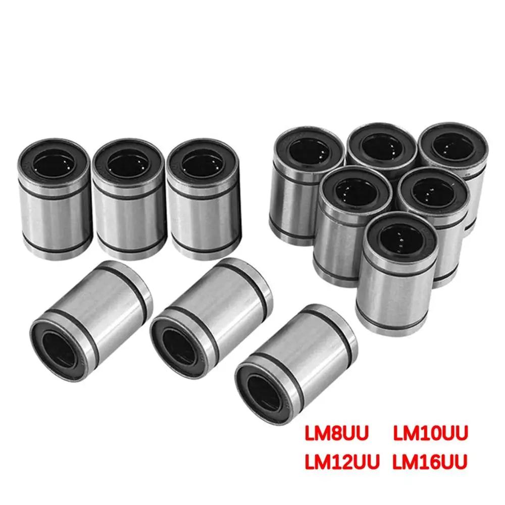 Langlebiges CNC-Teil für 3D-Drucker LM3UU LM4UU LM5UU LM6UU Buchse Stahl Linearkugellager LM8UU LM10UU LM12UU LM16UU