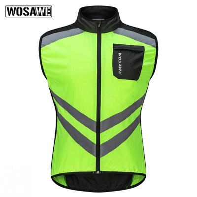 Men Cycling Vest Foldable Quick Dry Breathable Reflective Sports Safety Bike Vest for Riding
