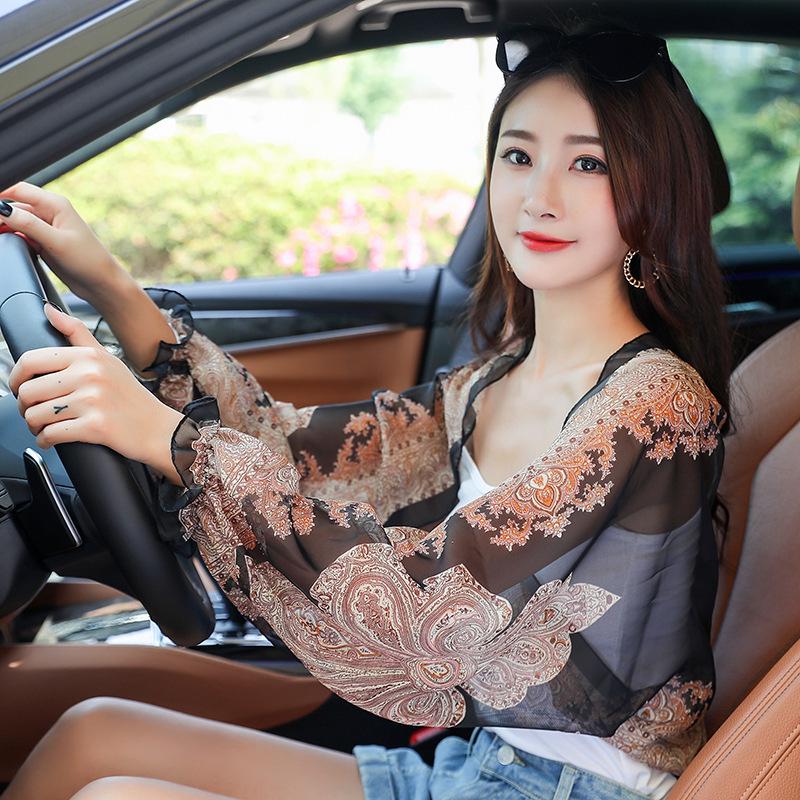 

Женские рукава из шифона Ice Silk с защитой от ультрафиолета для летней езды на велосипеде и вождения 160CM