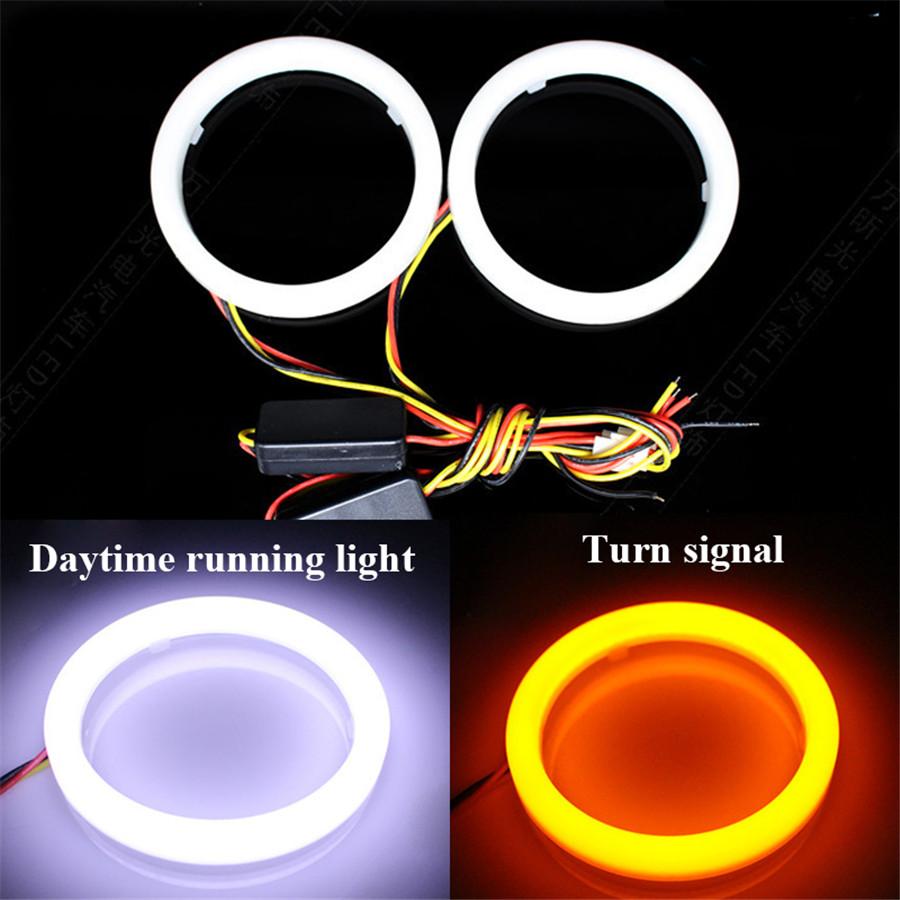 Car Headlight DRL Daytime Running Light Auto Halo Ring Angel Eyes 12V Day Light