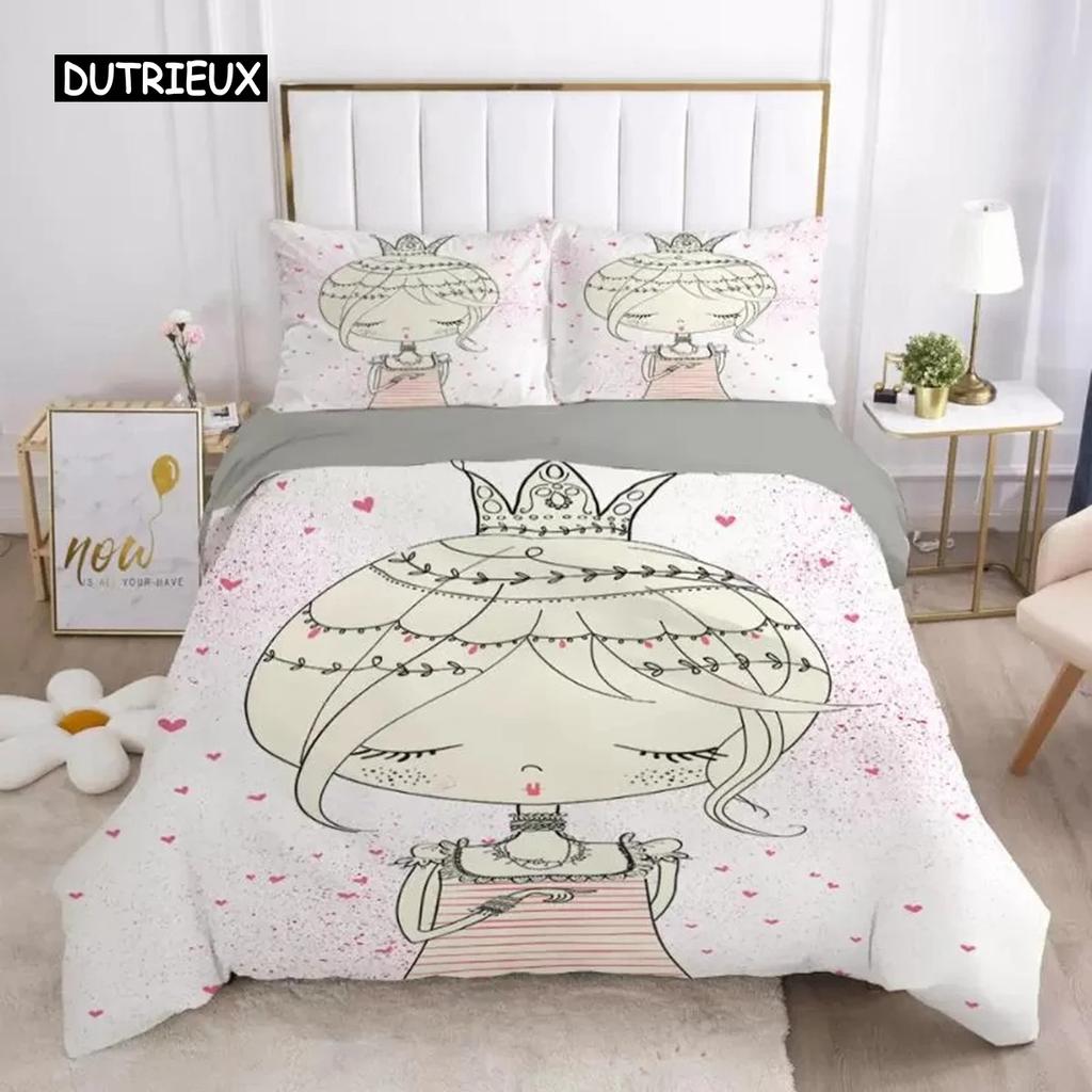 Set Husă Plapumă Dansator Balet Mărime King Imprimeu Dansul Este Pasiunea Mea Set de Lenjerie de Pat Microfibră Model Pantofi Balet Fată Husă Plapumă