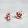 Ny Mote Søt Blomst 925 Sterlingsølv Smykker Fargerik Blomst Temperament Vakre Kvinner Øredobber E236