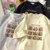 Loose Cute Cartoon Summer Short Sleeved Tshirt for Womens Casual Versatile Round Neck Mens Top