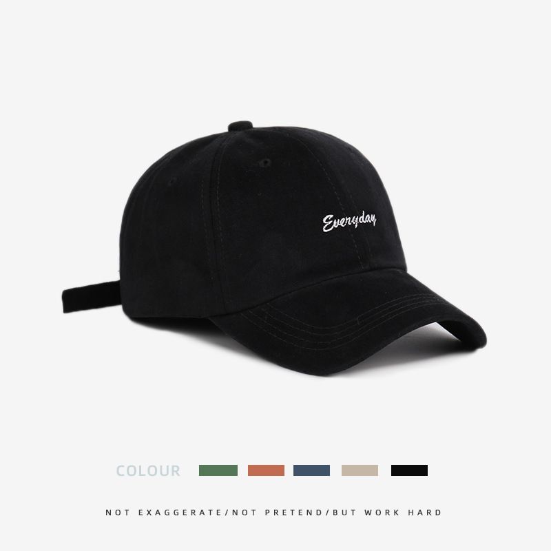 

Peaked Cap Korean Style Fashion Brand Ins New Arrival Hat Fashion Couple Student Outdoor Baseball Cap Japanese Sun Hat Men A16210 Minimalist day cap Black Adjustable