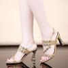 High Heels Sandalen Damen Sommerschuhe Frau Partyschuhe Mode Damen Sandalen Quadratischer Absatz 7cm