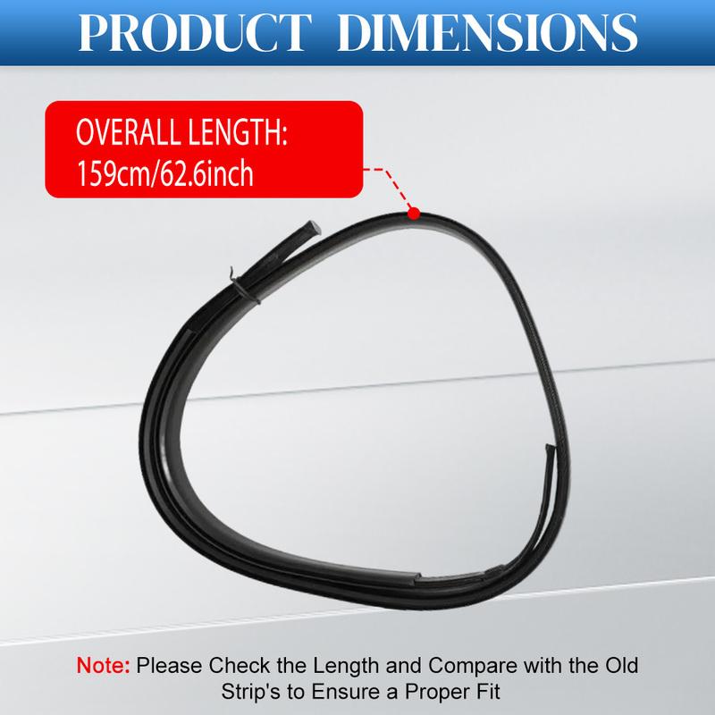 2pcs Roof Drip Moulding Side Finish Seal Strip Black Rubber for Toyota Hilux Vigo SR5 2005-2014 75551-0K011 75552-0K011