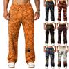 Herren Locker geschnittene Jogginghose mit Taschen Halloween-Print Schweißhose für Freizeit und Training