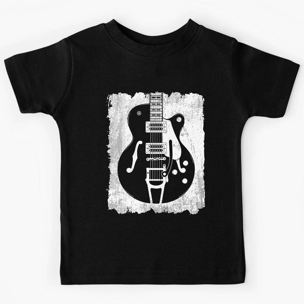 Graffiti Retro Guitar Silhouette Kids T-Shirt 160
