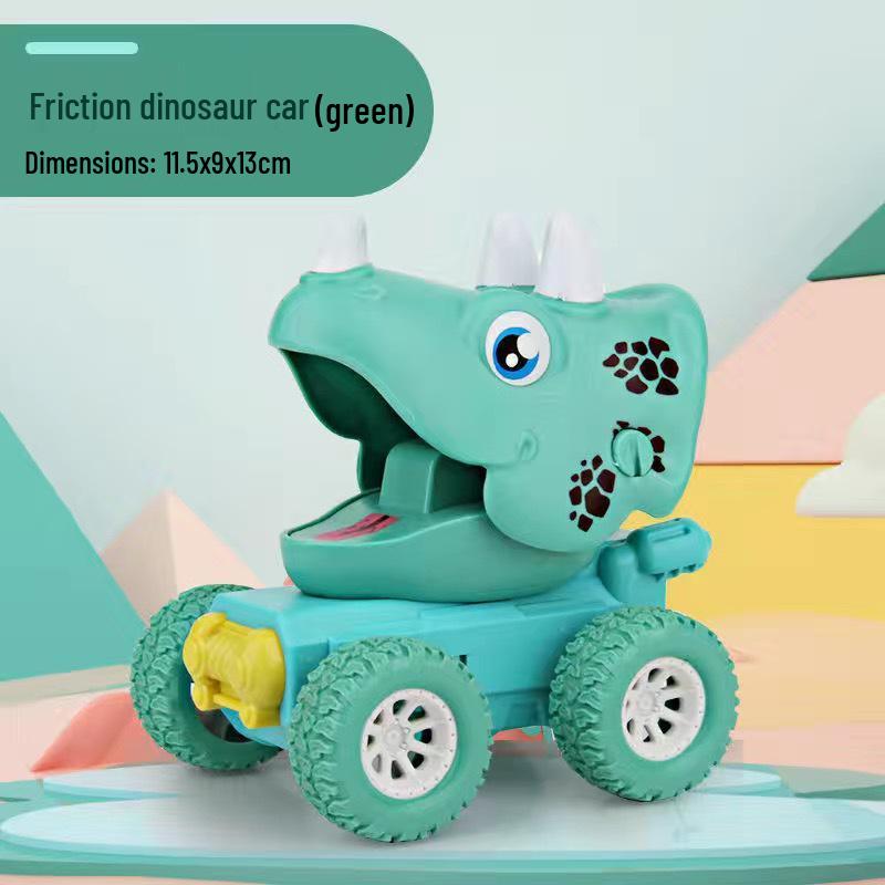 Children s Dinosaur-Themed Push Toy Car - Tyrannosaurus & Triceratops