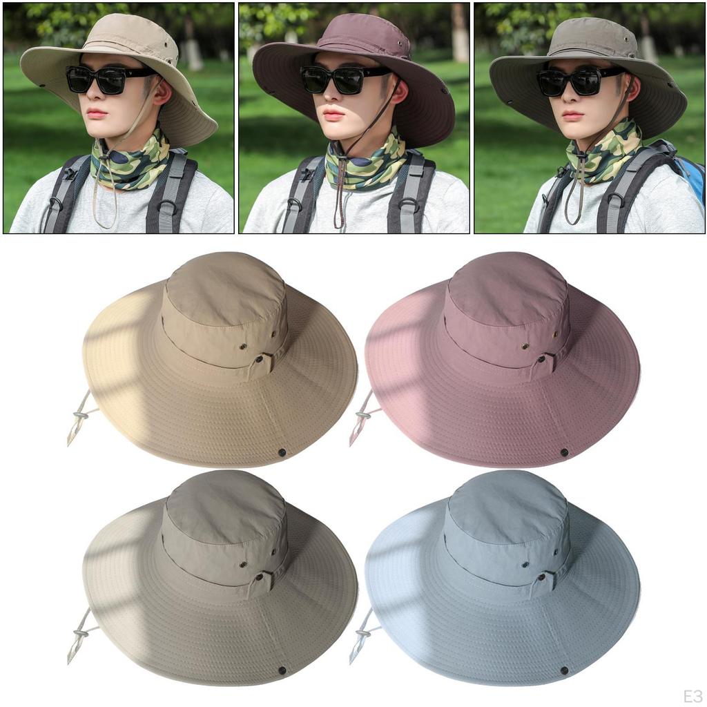 Adults Wide Brim Bucket Hat Breathable for Golf Cycling Fishing Hiking Hunting