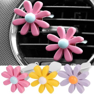 1/2/3/6pcs Car Air Outlet Perfume Clip Cute Mini Flower Aromatherapy Creative Car Interior Decoration Air Freshener Accessories