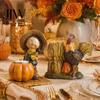 Autumn Harvest Home Decorations Figurine Ornament, Decorative Resin Statue, Turkey/Scarecrow/Pumpkin Thanksgiving Table Decor Tabletop Centerpiece for