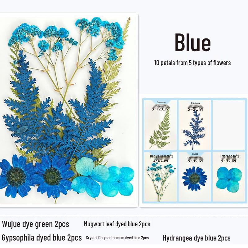 Handmade Resin Pressed Flower Bookmark DIY Kit: Transparent Specimen Stickers & Dried Flowers for Students