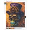 DIY Diamond Painting Canvas Steampunk Skull Top Hat Design 5D Full Drill Art Creative Leisure Craft Home Wall Decor Kit