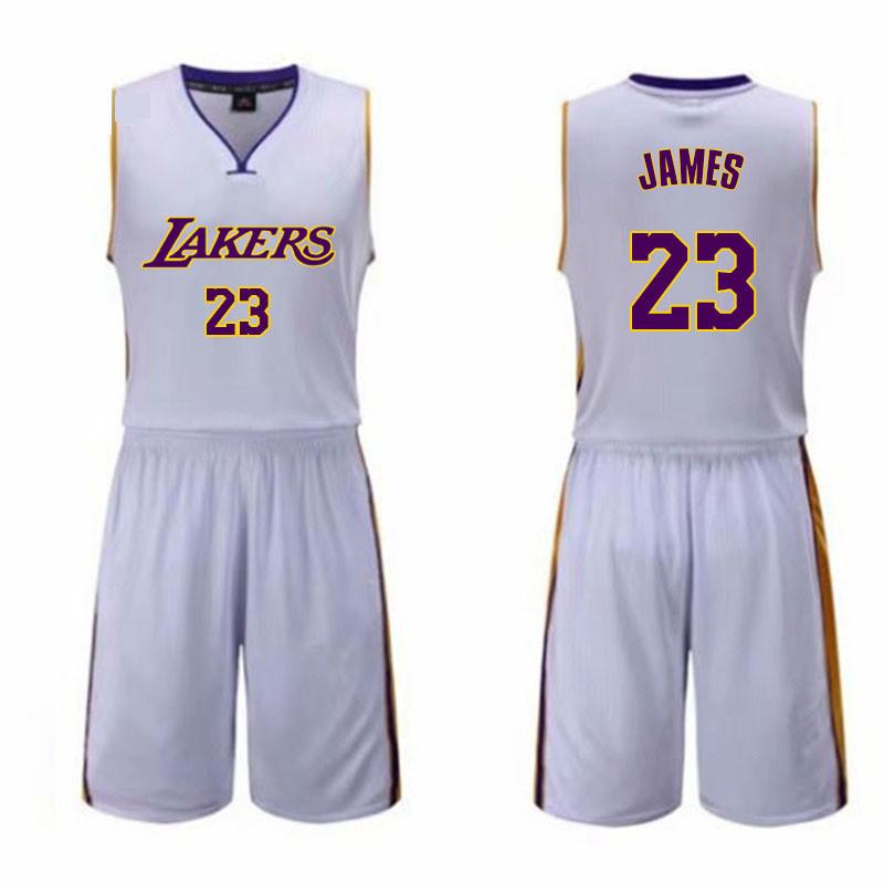 Los Angeles Lakers Lebron James Basketball Jersey Set With Polyester Fabric For Men And Sports Enthusiasts