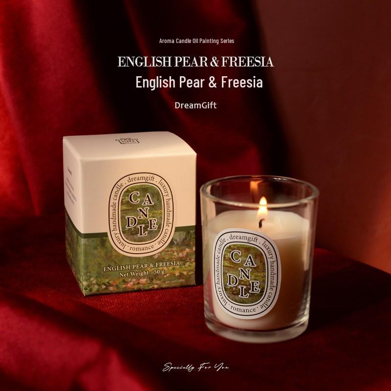 High-End Oil Painting Style Scented Candle - Elegant Bridesmaid Gift & Party Favor