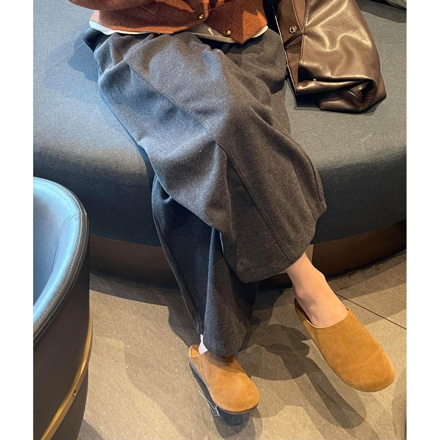 

Women s 2025 Autumn/Winter Lightweight Fluffy Relaxed Wide-Leg Pants - Hip-Covering, Versatile, Loose Straight-Leg Design Large