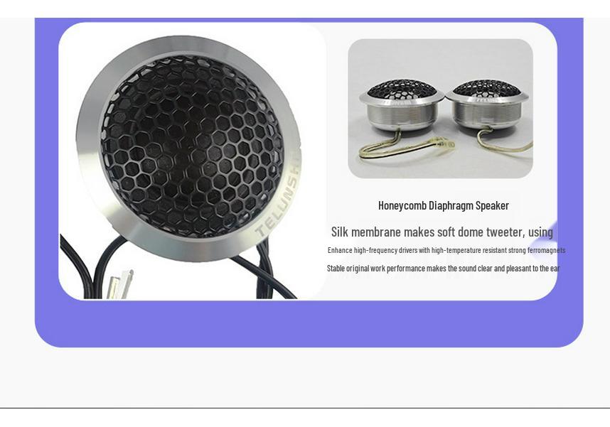 Aluminum Car Audio 6.5" Full-Range Two-Way Speaker System