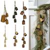 Hanging Bell Decoration Handmade Bell Decor Rustic Vintage Cow Bell Cluster Hanging Decoration for Home Christmas Party Wall