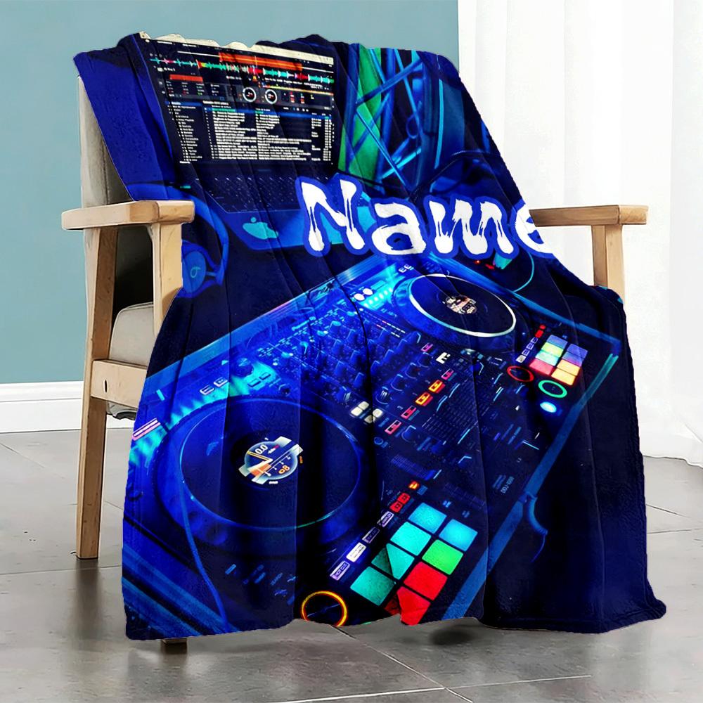 Customize Your Name Home Blankets Dj Equipment Comfortable Soft Lightweight Multiseasonal Blanket For Picnics Sofas Offices Beds Living Rooms Perfect