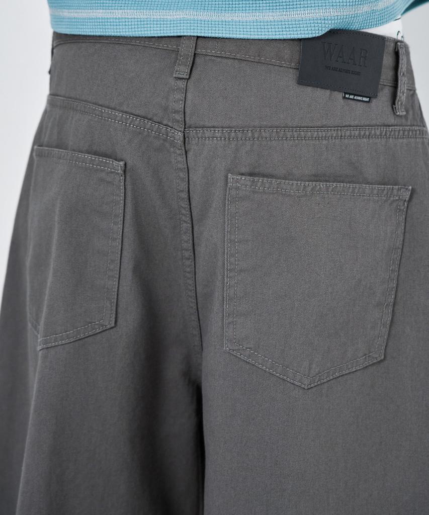 WAAR M293 Chino Wide Cotton Pants_Taupe