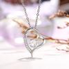 Love-Shaped Necklace For Women, Light Luxury Design Zircon Pendant, Valentine'S Day Gift Item.