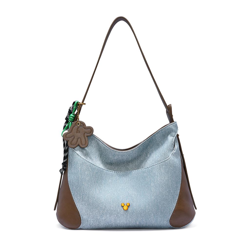 New Disney Mickey Series PU Shoulder Bag Regular Women's Denim Blue DHB41443-A