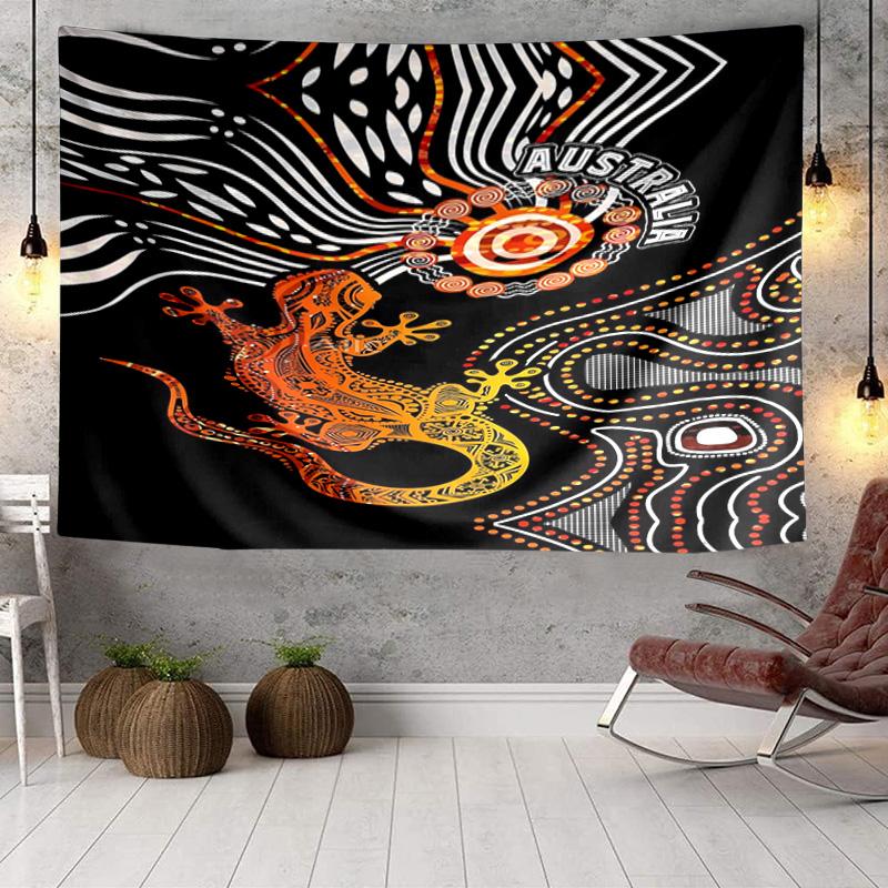 Australische Aborigine-Kunstmuster Wandteppich Raumdekoration Wandbehang für Wohnzimmer Schlafzimmer, Wohnheim, Geburtstags- und Weihnachtsgeschenke