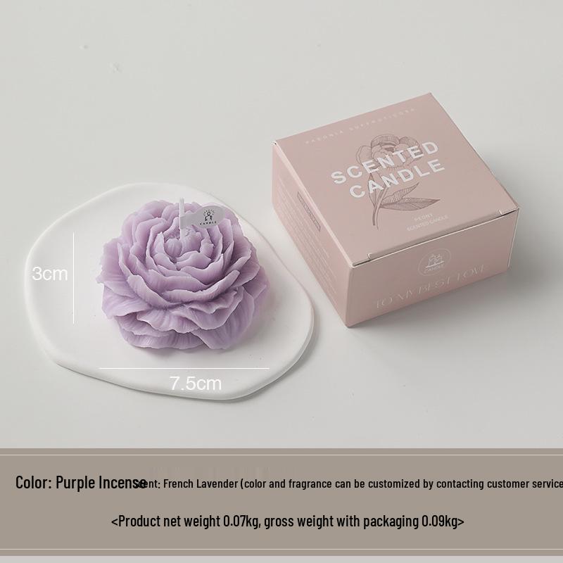 Peony Scented Handmade Candle - Creative Mother's Day Gift & Fragrance Ornament