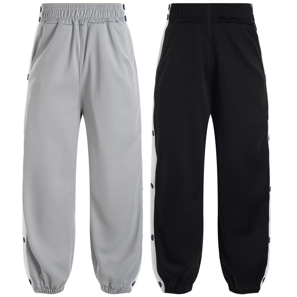 Boys Post Surgery Pants Tear Away Button Trousers Kids Basketball Track Bottom Jogging Pants Gym Activewear