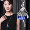 Autumn And Winter Female Ballet Princess Rhinestone Sweater Chain Clothes With Accessories Pendant Versatile Long Necklace