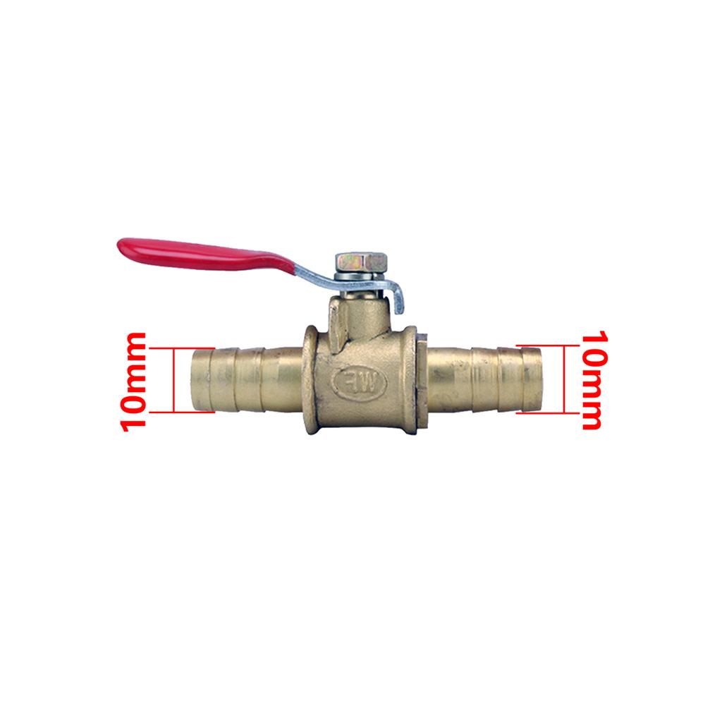 1/8" 1/4" 3/8" 1/2" Außengewinde Messing Kugelhähne 6/8/10/12mm Schlauchtüllen Wasser Öl Luft Gas Kraftstoffleitung Absperr-Kugelhähne