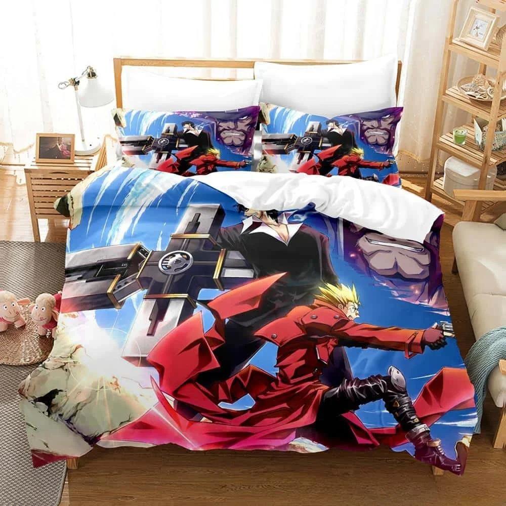 3D Anime TRIGUN STAMPEDE Bedding Set Single Twin Full Queen King Size Bed Set Adult Kid Bedroom Duvet cover Sets Home Textiles