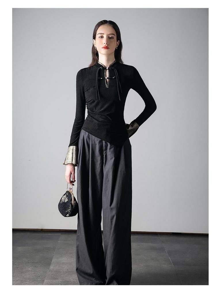 Women's Chinese-Style Tops: New Slim-Fit Autumn & Winter Shirts