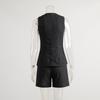 Set Estivo da Donna in Cotone e Lino 2 Pezzi Casual da Pendolare Gilet Gilet + Pantaloncini