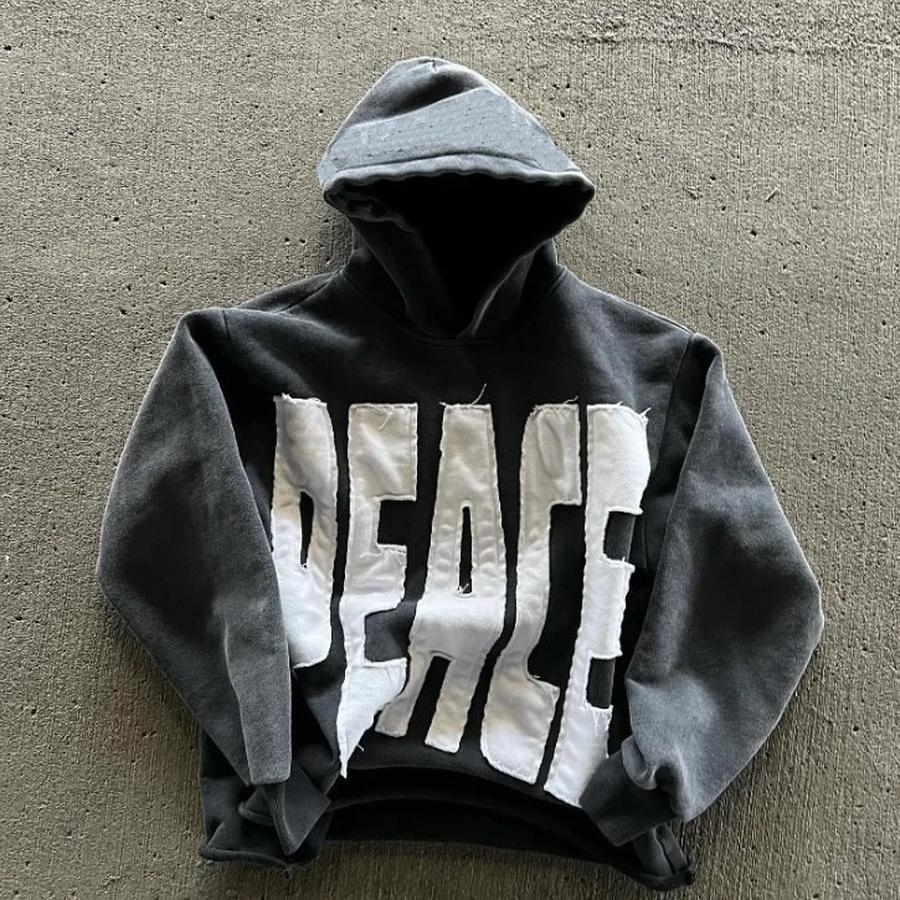 Frühling Herbst Neuer Stil Hoodie Mode Persönlichkeit Street Style Buchstaben 3D Gedruckt Kapuzen Langarm Oberteil