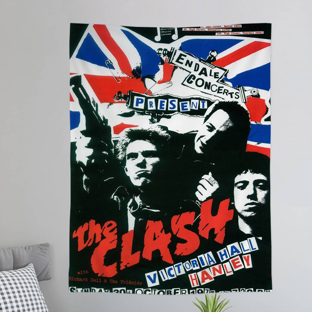 CClash TThe Band Cartoon Tapestry Bohemian Wall Tapestries Mandala Wall Hanging Sheets