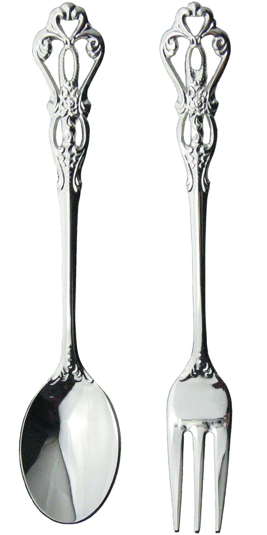 Nagao Laselle Coffee Spoon and Fork Set 2 Made in Japan (Silver Plated, Pieces) -