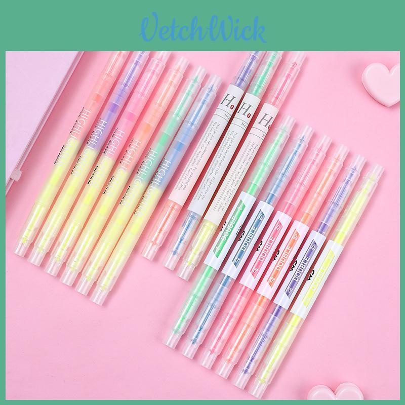Set de Marcadores de Doble Punta de Colores Para Material Escolar y de Oficina Papelería Linda