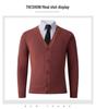 2025 Men's Winter V-neck Knit Cardigan: Casual, Warm, Thickened Base Layer